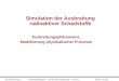 W. Scheuermann Universität Stuttgart - Kontext der Ausbreitung - Apr-14Seite 1 von 38 Simulation der Ausbreitung radioaktiver Schadstoffe Ausbreitungsphänomene,