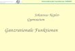 Ganzrationale Funktionen 2006/07 Mathematik Jahrgangsstufe 11 Johannes-Kepler- Gymnasium Ganzrationale Funktionen