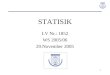 1 STATISIK LV Nr.: 1852 WS 2005/06 29.November 2005