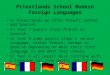 Priestlands School Modern Foreign Languages At Priestlands we offer French, German and Spanish. In Year 7 pupils study French or Spanish. In Year 8 some