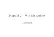 Kapitel 2 – Wie ich wohne Grammatik. Plural of Nouns How do we form plurals in English? German forms the plural of nouns in several different ways. Like