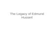 The Legacy of Edmund Husserl. Gadamer Levinas Arendt Beauvoir Ricoeur