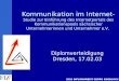 2003 DIPLOMARBEIT GEORG KNOBLOCH Kommunikation im Internet- Studie zur Einführung des Internetportals des Kommunikationspools sächsischer Unternehmerinnen