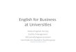 English for Business at Universities Modul Englisch für das Facility Management Wirtschaftsingenieurwesen innerhalb des Bachelor-Studiengangs Copyright