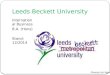 Leeds Beckett University International Business B.A. (Hons) Stand: 12/2014 Phuong Linh Nguyen