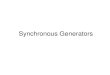 Synchronous Generators 1