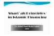 Shari`ah Principles in Islamic Finance