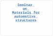 Materials for Automotive Structures