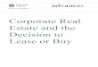 Corporate Real Estate & Decision to Buy Versus Lease