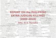 Atty Al Parreno's Report on the Legal Audit of EJK cases 2001 - 2010