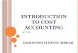 Introduction to Cost Accounting - Topic 1