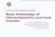 Basic Knowledge of Thermodynamics and Heat Transfer
