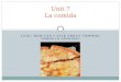 LEQ1: HOW CAN I TALK ABOUT COMMON FOODS IN SPANISH? Unit 7 La comida