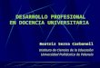 Beatriz Serra Carbonell Instituto de Ciencias de la Educación Universidad Politécnica de Valencia DESARROLLO PROFESIONAL EN DOCENCIA UNIVERSITARIA