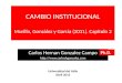 CAMBIO INSTITUCIONAL Murillo, González y García (2011). Capitulo 2 Carlos Hernan Gonzalez Campo  Universidad del Valle Abril