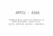 APPCU - ASHA REFORMULACION DEL SERVICIO EN FUNCION DE LAS NUEVAS NECESIDADES Y DECRETO 125/14. GESTION, INSPECCION, AUDITORIA – SEGUIMIENTO