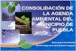CONSOLIDACIÓN DE LA AGENDA AMBIENTAL DEL MUNICIPIO DE PUEBLA María Isabel Ortiz Mantilla Directora Ejecutiva para el Medio Ambiente