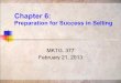 Chapter 6 Preparation for Success 02-21-13(1)
