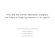 Why did the French try and suppres the religious language element in Algeria