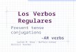 Present tense conjugations –AR verbs Carlos M. Ossa - Buffalo School District Teacher Los Verbos Regulares