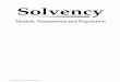 Solvency.. models, assessment and regulation