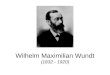 Wilhelm Maximilian Wundt (1832 - 1920). Os estudantes de psicologia na América do Norte sabem muito bem que Wilhelm Wundt foi o fundador da psicologia