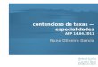 Contencioso de taxas especialidades AFP 14.04.2011 Nuno Oliveira Garcia