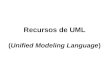 Recursos de UML (Unified Modeling Language). DEFINIÇÃO: É uma linguagem padrão para visualização, especificação, construção, e documentação dos objetos
