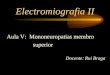 Electromiografia II Aula V: Mononeuropatias membro superior Docente: Rui Braga