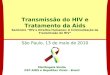 Transmissão do HIV e Tratamento da Aids Semináro HIV e Direitos Humanos: A Criminalização da Transmissão do HIV São Paulo, 13 de maio de 2010 Mariângela