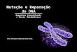 Mutação e Reparação do DNA Aspectos Conceituais e Rotas Metabólicas Prof. Antonio Márcio Teodoro Cordeiro Silva, M.Sc. Mutação e Reparação do DNA Aspectos