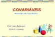 COVARIÁVEIS Prof. Ivan Balducci FOSJC / Unesp Revisão de Variáveis