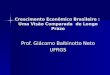 Crescimento Econômico Brasileiro : Uma Visão Comparada de Longo Prazo Prof. Giácomo Balbinotto Neto UFRGS