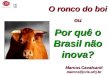 Marcos Cavalcanti marcos@crie.ufrj.br O ronco do boi ou Por quê o Brasil não inova?