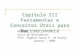 Capítulo III Ferramentas e Conceitos Úteis para Macroeconomia PRODEMA Curso de Nivelamento Prof. Rogério César P. de Araújo Janeiro - 2008