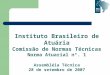 Instituto Brasileiro de Atuária Comissão de Normas Técnicas Norma Atuarial nº. 1 Assembléia Técnica 28 de setembro de 2007