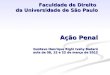 Faculdade de Direito da Universidade de São Paulo Ação Penal Gustavo Henrique Righi Ivahy Badaró aula de 08, 15 e 22 de março de 2012 Faculdade de Direito