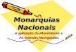 Monarquias Nacionais A aplicação do Absolutismo e As Grandes Navegações
