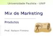 Prof. Nelson Firmino | Mix de Marketing Mix de Marketing __________________________________________ Produtos Prof. Nelson Firmino Universidade Paulista