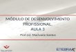 MÓDULO DE DESENVOLVIMENTO PROFISSIONAL. AULA 3 Prof.(a): Marivane Santos