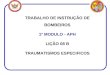 TRABALHO DE INSTRUÇÃO DE BOMBEIROS 1º MODULO - APH LIÇÃO 08 B TRAUMATISMOS ESPECIFICOS