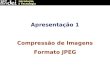 Introdução à Tecnologia Apresentação 1 Compressão de Imagens Formato JPEG