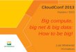 > CloudConf 2013 Outubro / 2013 Big compute, big net & big data: How to be big! Luiz Monnerat PETROBRAS