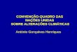 CONVENÇÃO-QUADRO DAS NAÇÕES UNIDAS SOBRE ALTERAÇÕES CLIMÁTICAS António Gonçalves Henriques