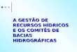 A GESTÃO DE RECURSOS HÍDRICOS E OS COMITÊS DE BACIAS HIDROGRÁFICAS