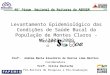 Projeto Levantamento Epidemiológico das Condições de Saúde Bucal da População de Montes Claros - MG/2008-2009 Prof a. Andréa Maria Eleutério de Barros