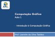 Prof. Leandro da Silva Taddeo – Introdução à Computação Gráfica Aula 1