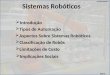 Sistemas Robóticos André Luis Lapolli Sistemas Robóticos  Introdução  Tipos de Automação  Aspectos Sobre Sistemas Robóticos  Classificação de Robôs