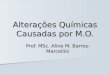 Alterações Químicas Causadas por M.O. Prof. MSc. Aline M. Barros-Marcellini
