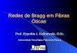 1 Redes de Bragg em Fibras Óticas Prof. Hypolito J. Kalinowski, D.Sc. Universidade Tecnológica Federal do Paraná